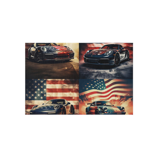 Outdoor Rug  Abstract American Flag Background Porsche 5