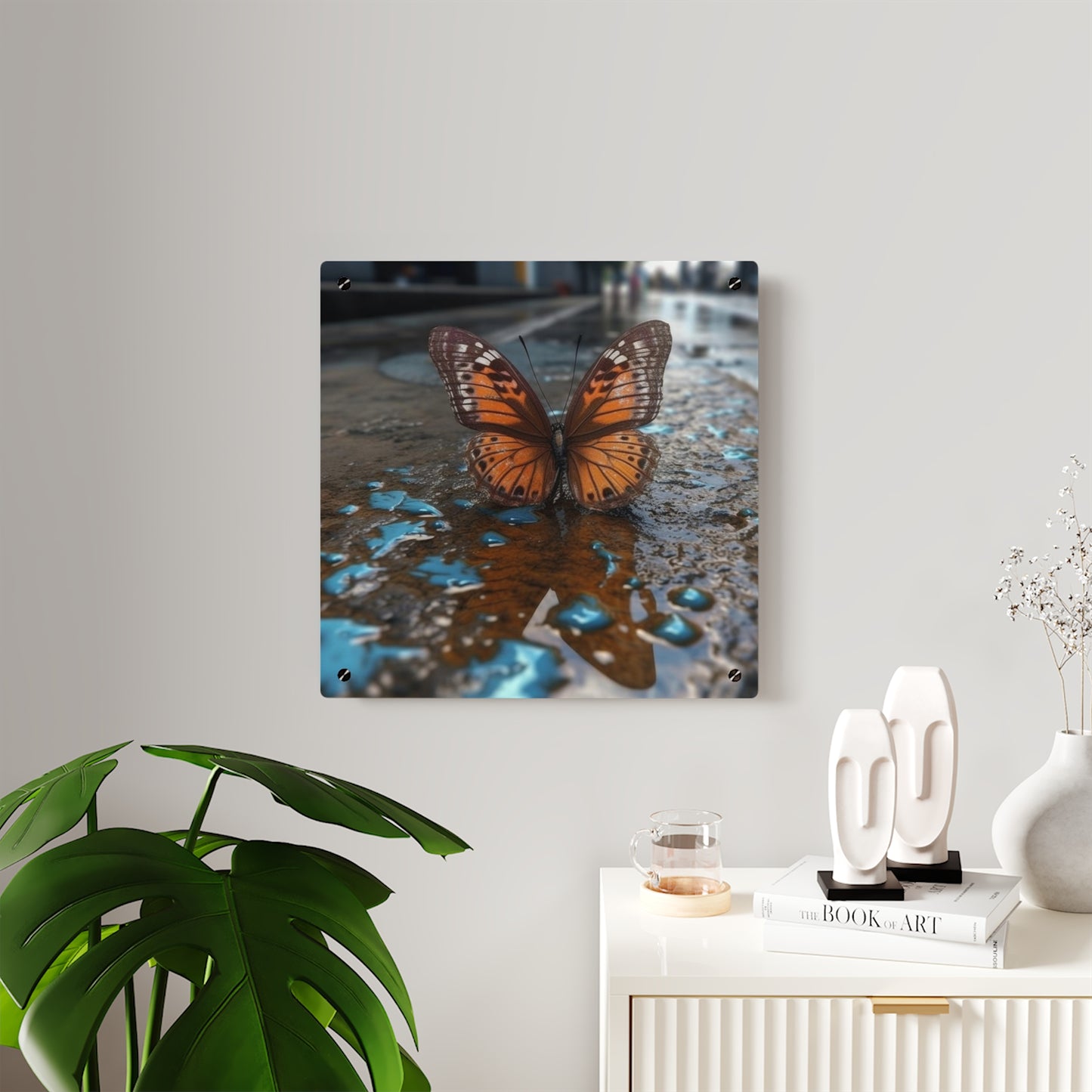 Acrylic Wall Art Panels Water Butterfly Street 2