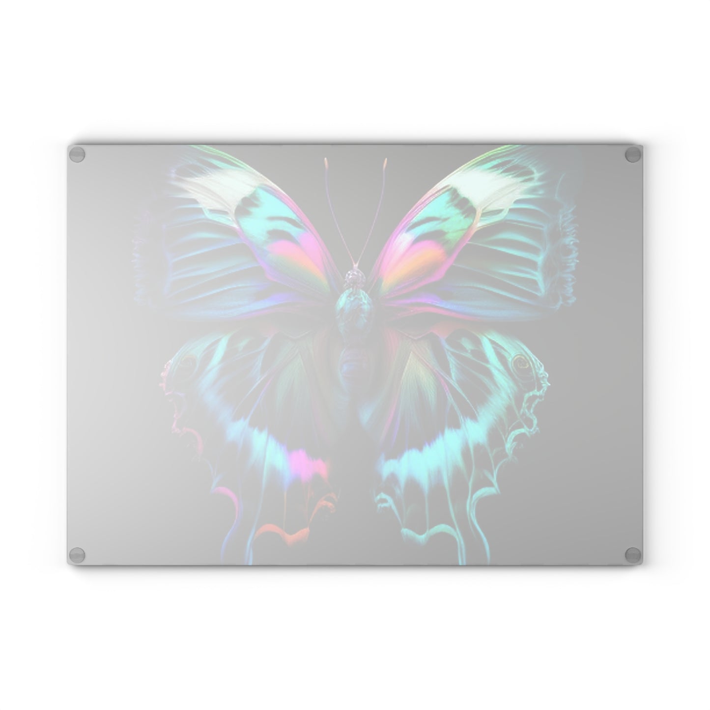 Glass Cutting Board Neon Butterfly Fusion 4