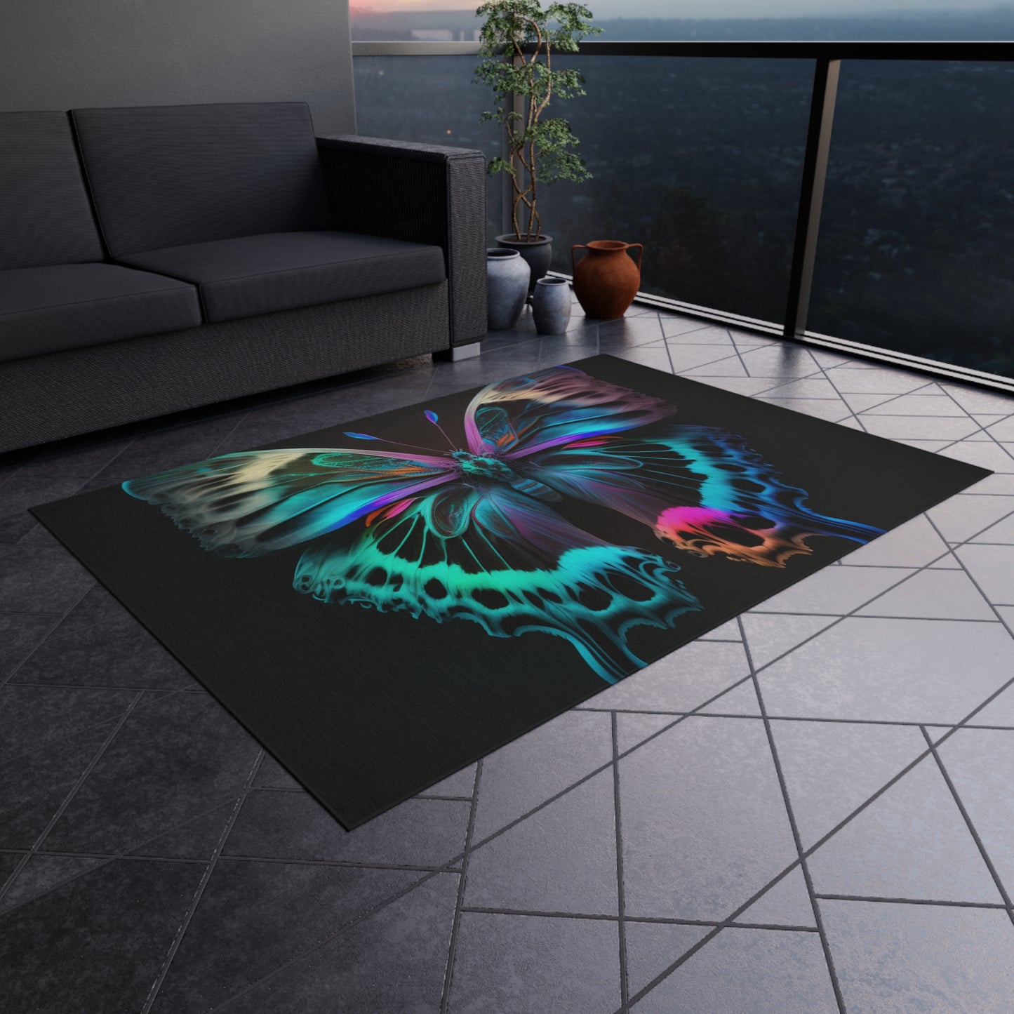 Outdoor Rug  Raw Florescent Glow 2