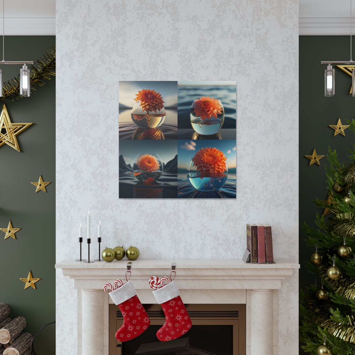 Canvas Gallery Wraps Dahlia Orange 5