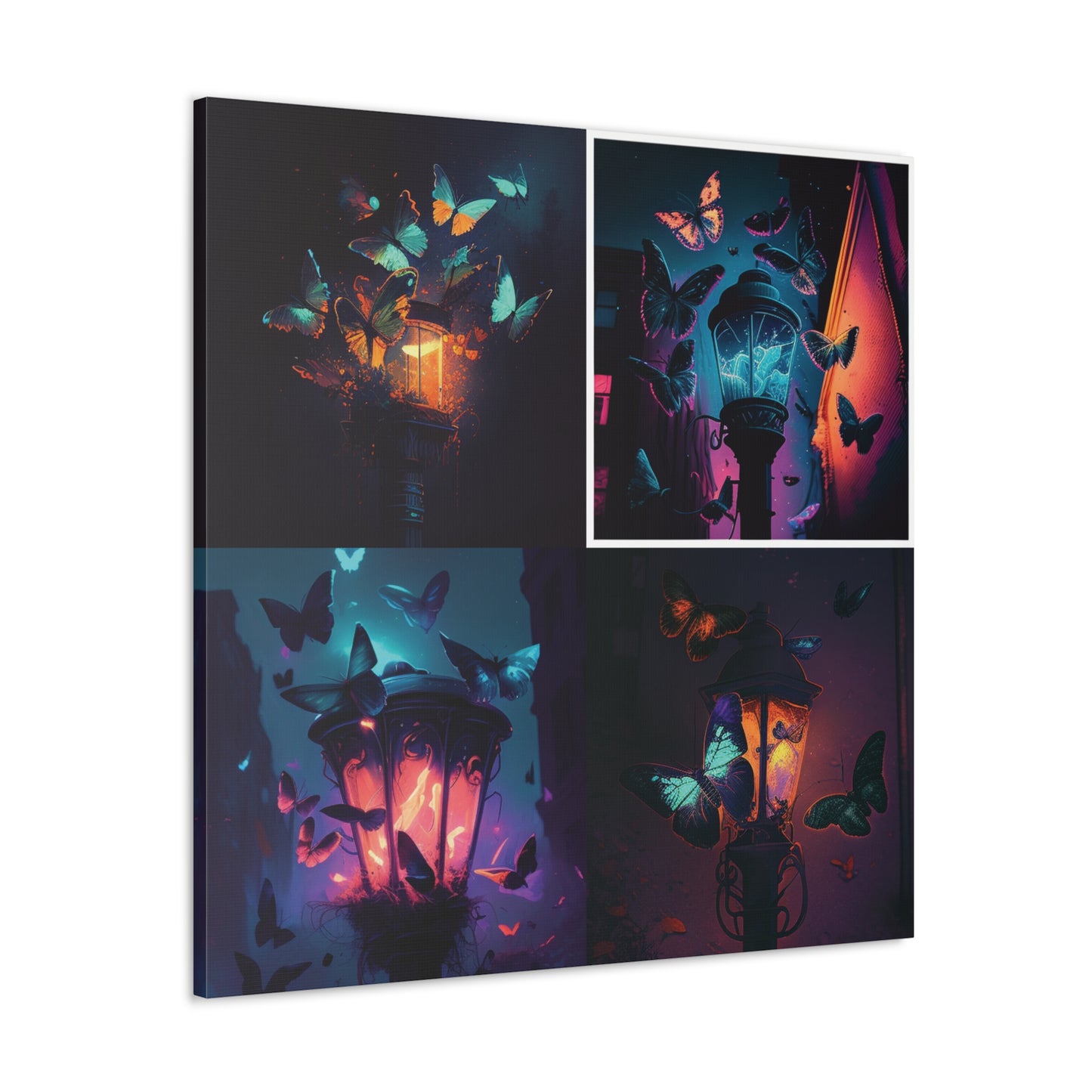 Canvas Gallery Wraps Street Light Butterfly 5