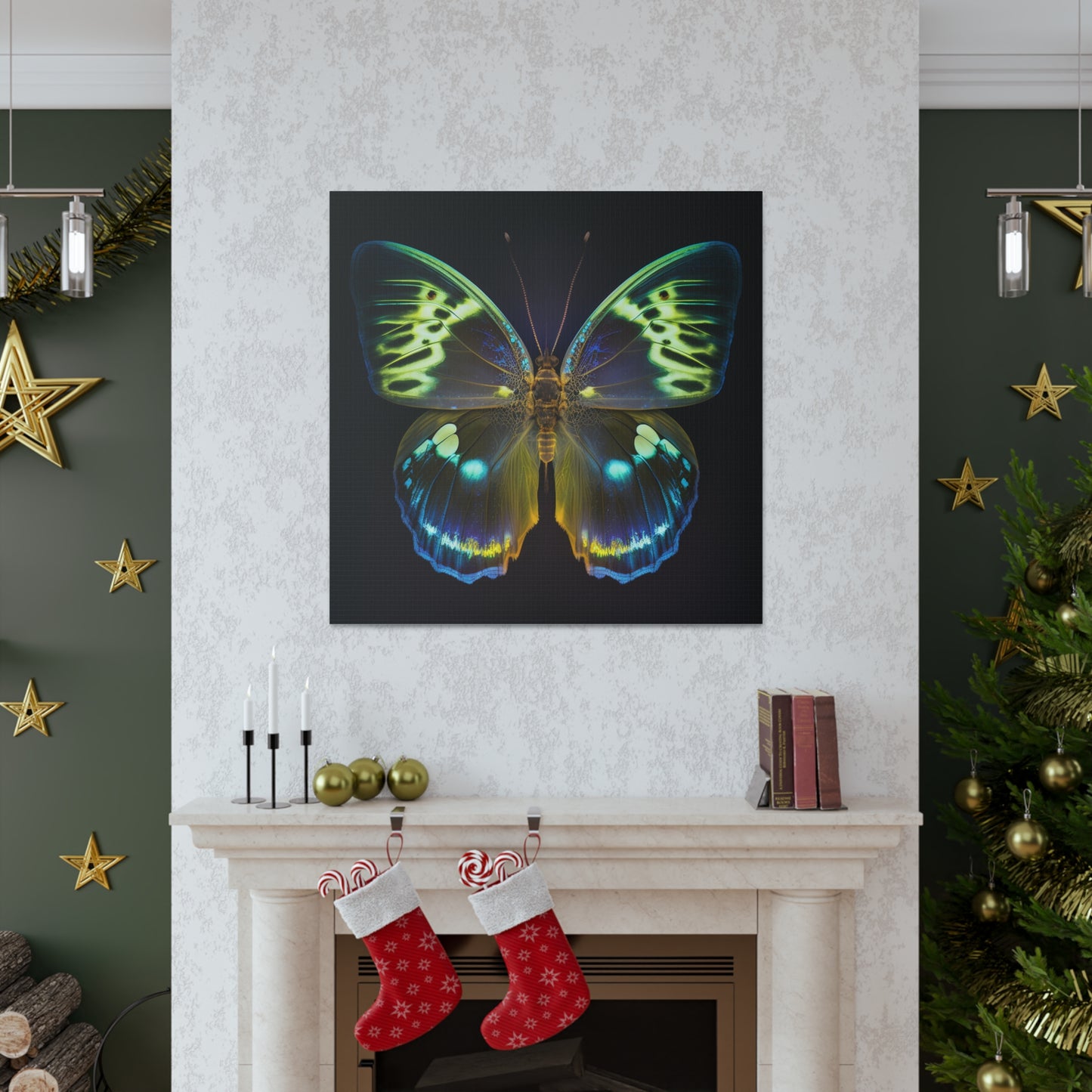 Canvas Gallery Wraps Neon Hue Butterfly 1