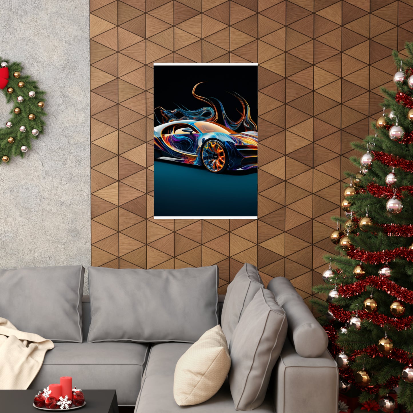 Premium Matte Vertical Posters Bugatti Abstract Flair 2