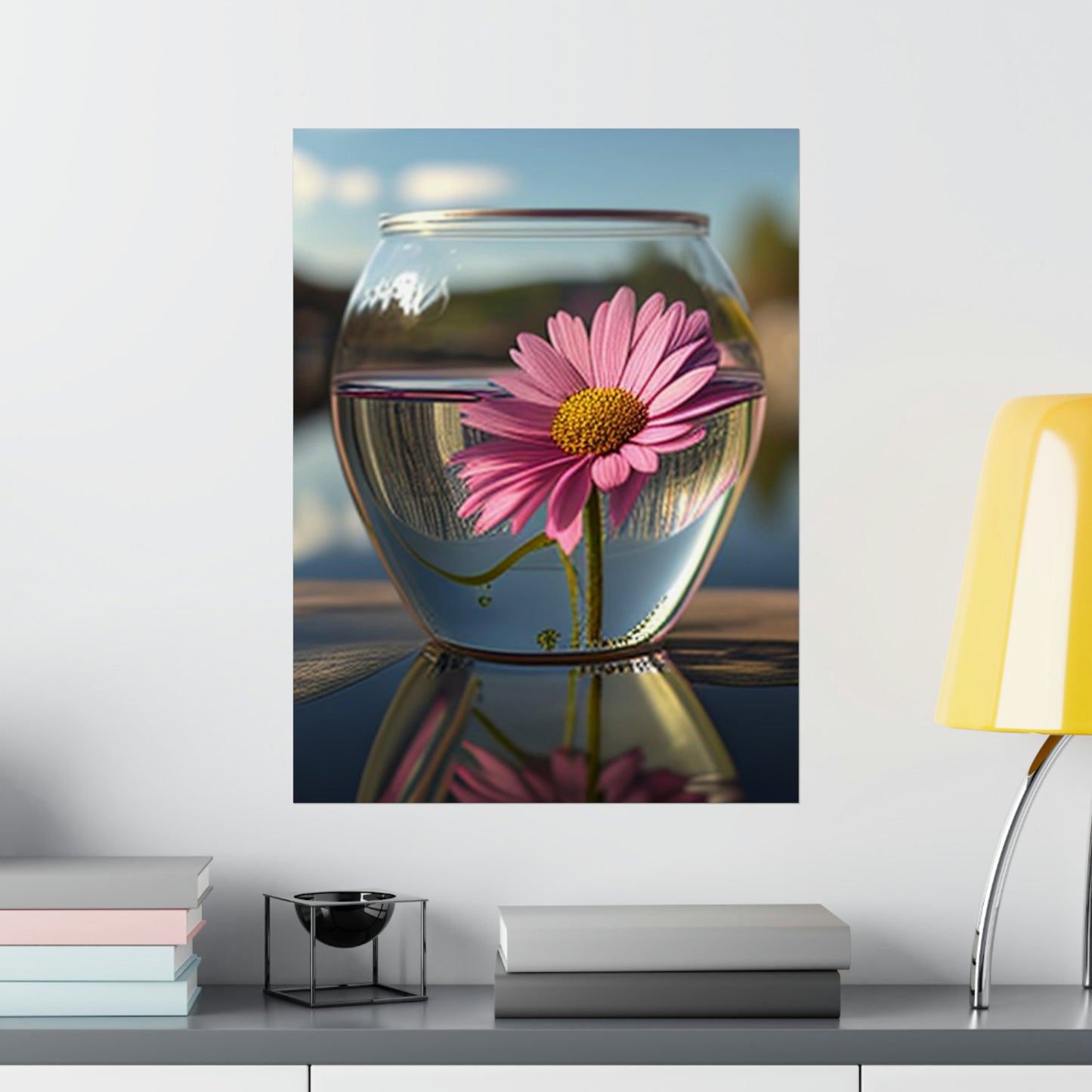 Premium Matte Vertical Posters Pink Daisy 3