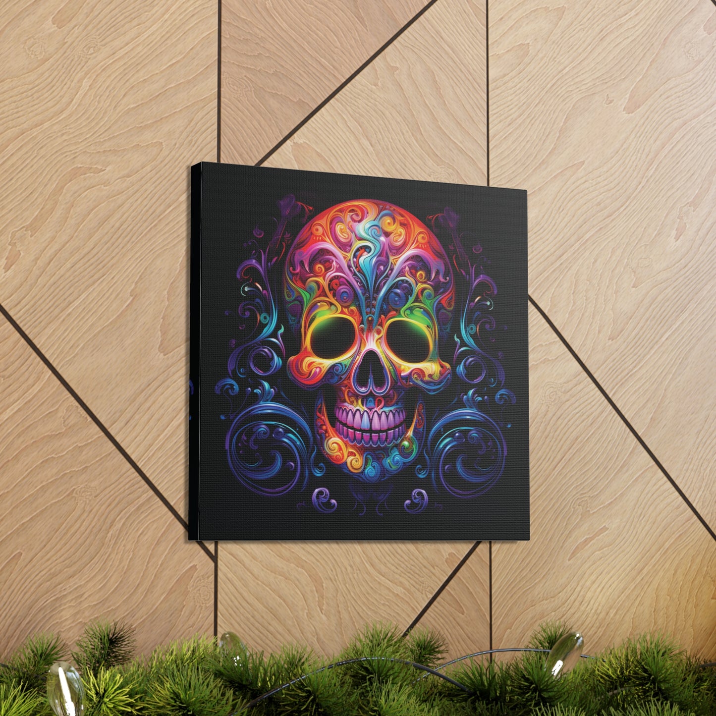 Canvas Gallery Wraps Macro Skull Color 2