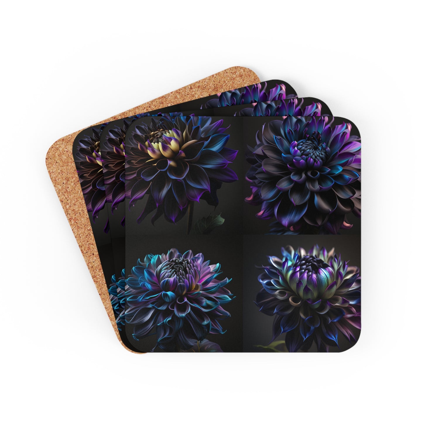 Corkwood Coaster Set Dahlia Purple 5