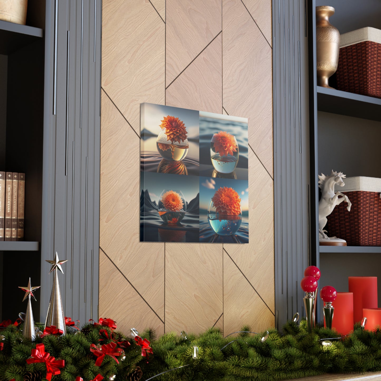 Canvas Gallery Wraps Dahlia Orange 5