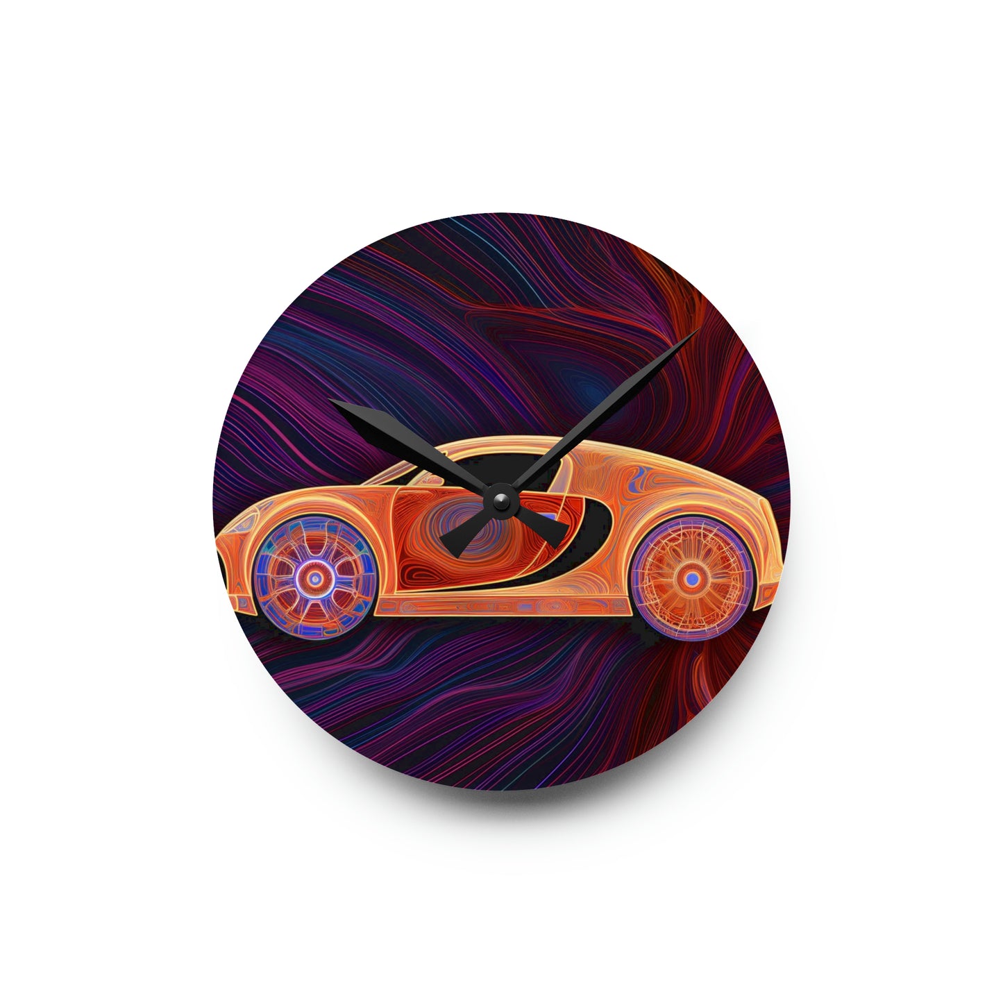 Acrylic Wall Clock Bugatti Abstract Concept 2