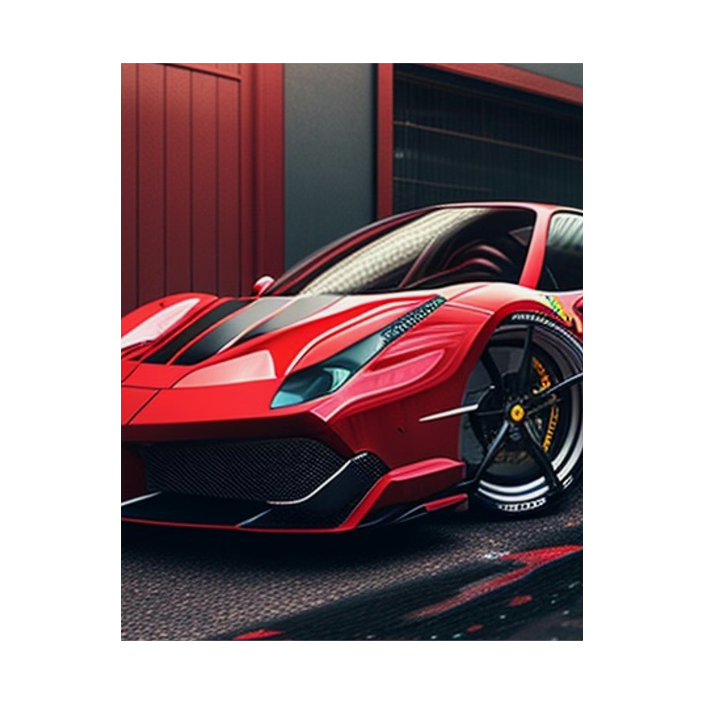 Premium Matte Vertical Posters Ferrari Hyper 1