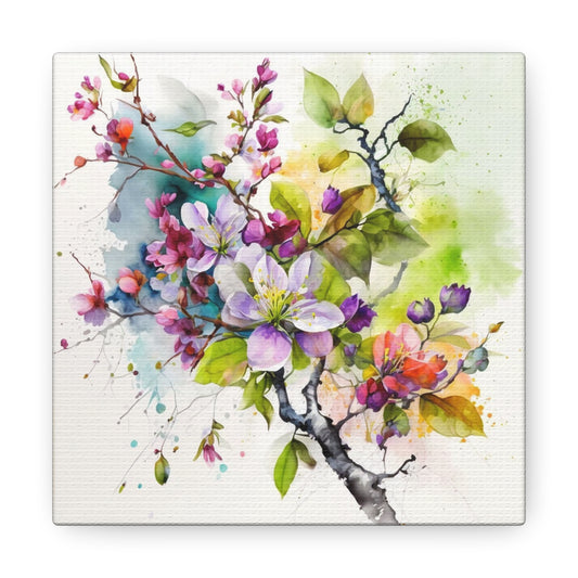 Canvas Gallery Wraps Mother Nature Bright Spring Colors Realistic Watercolor 4