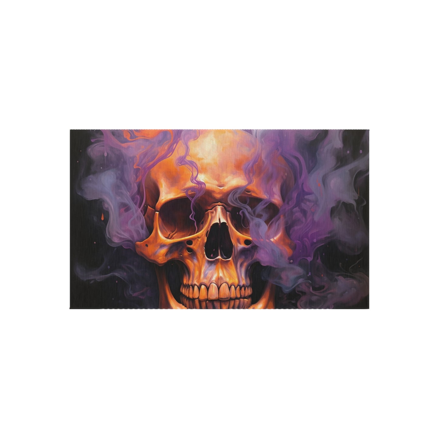 Outdoor Rug  Skull Flames 4