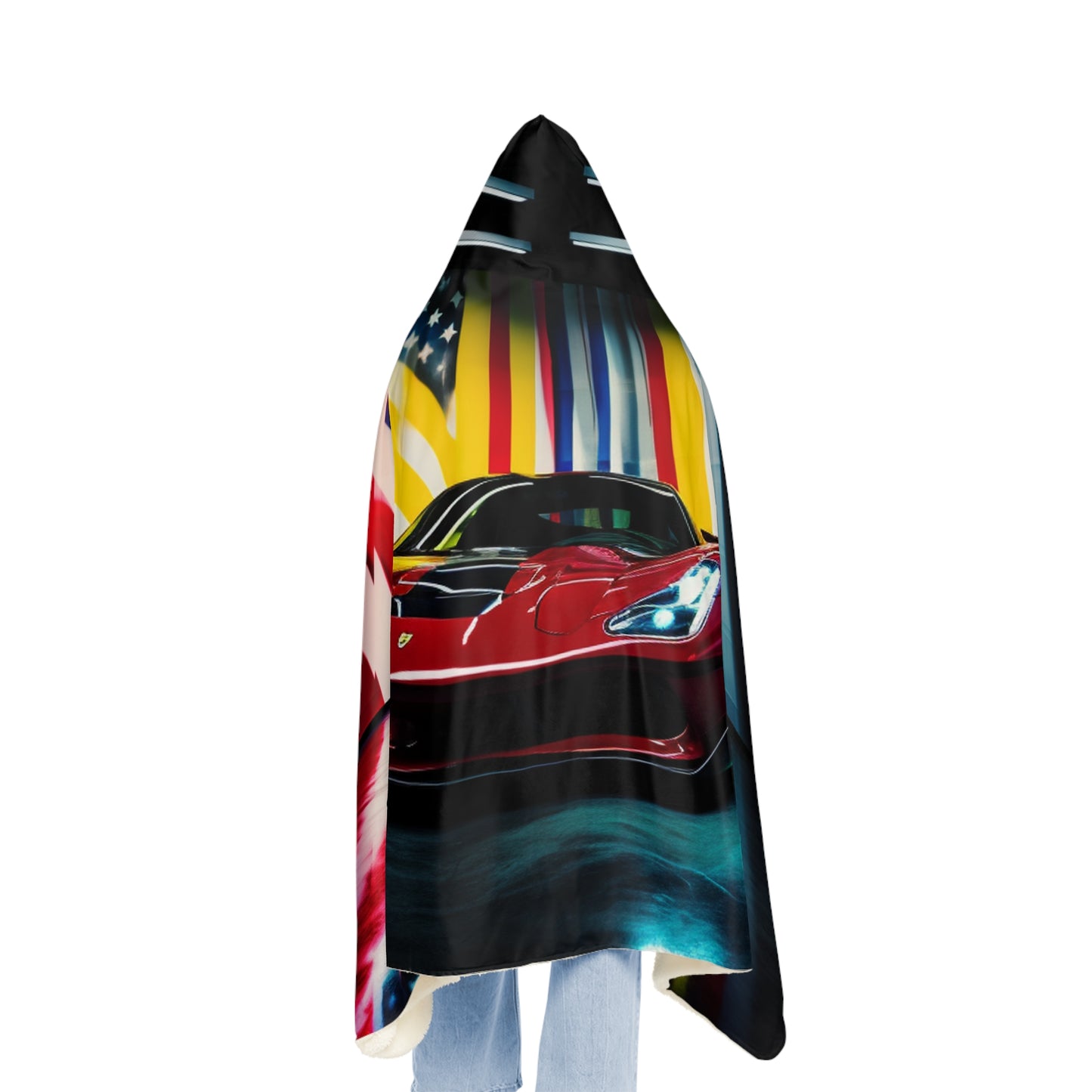 Snuggle Hooded Blanket Macro Flag Ferrari 2