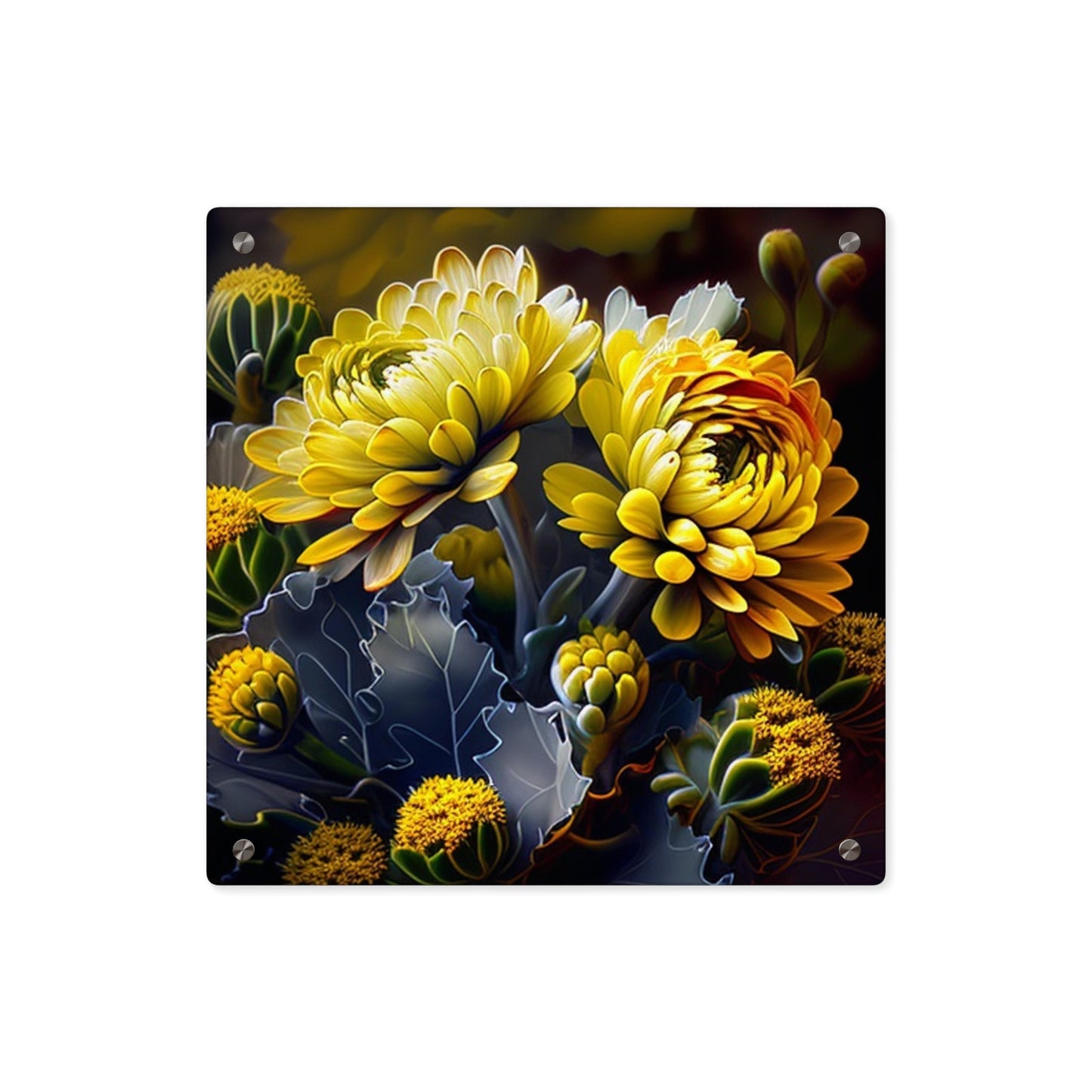 Acrylic Wall Art Panels Yellow Hermosas Flores Amarillas 1