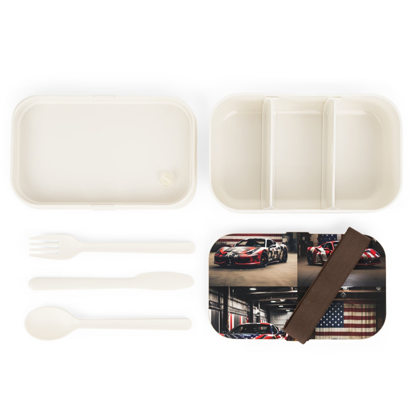 Bento Lunch Box American Flag Farrari 5