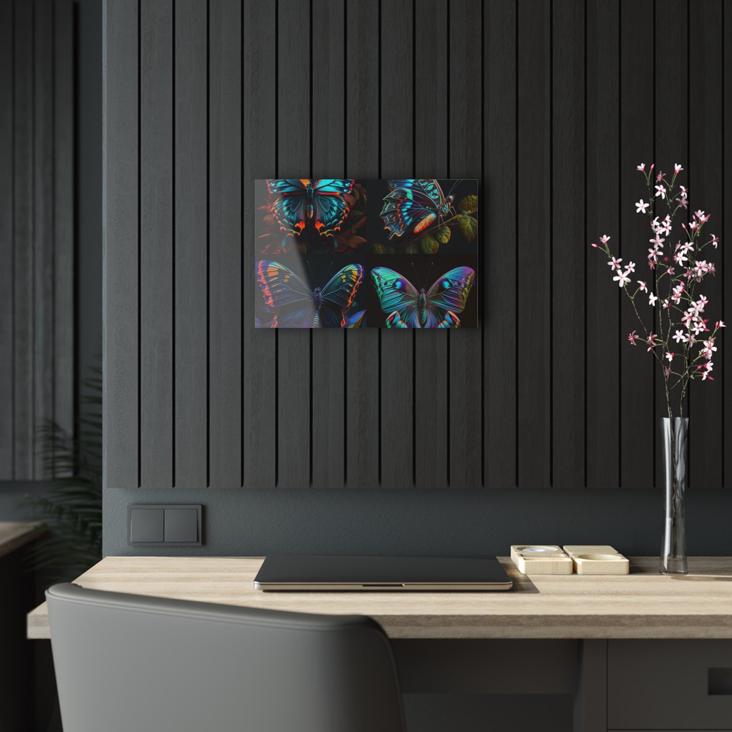 Acrylic Prints Hue Neon Butterfly 5