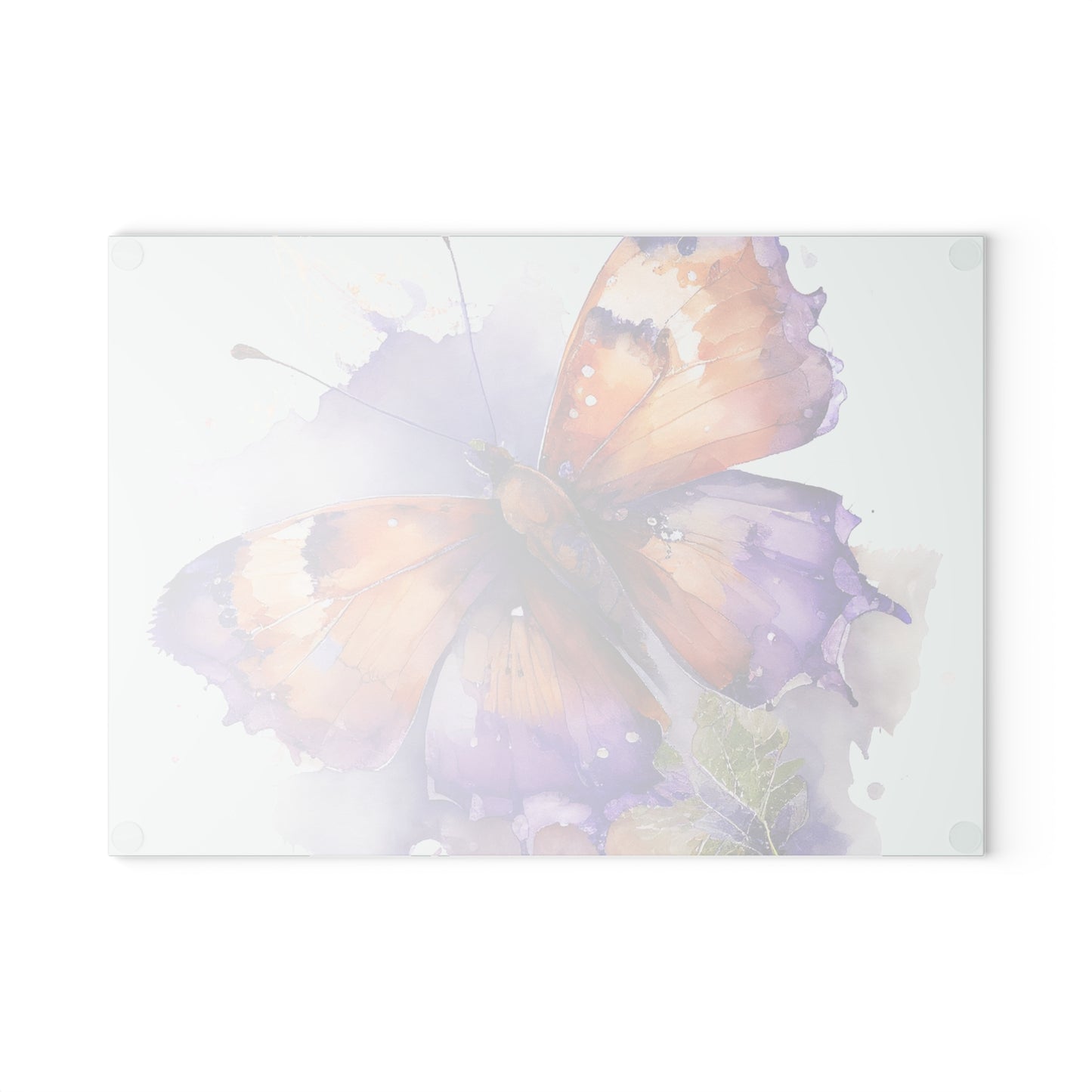 Glass Cutting Board MerlinRose Watercolor Butterfly 2