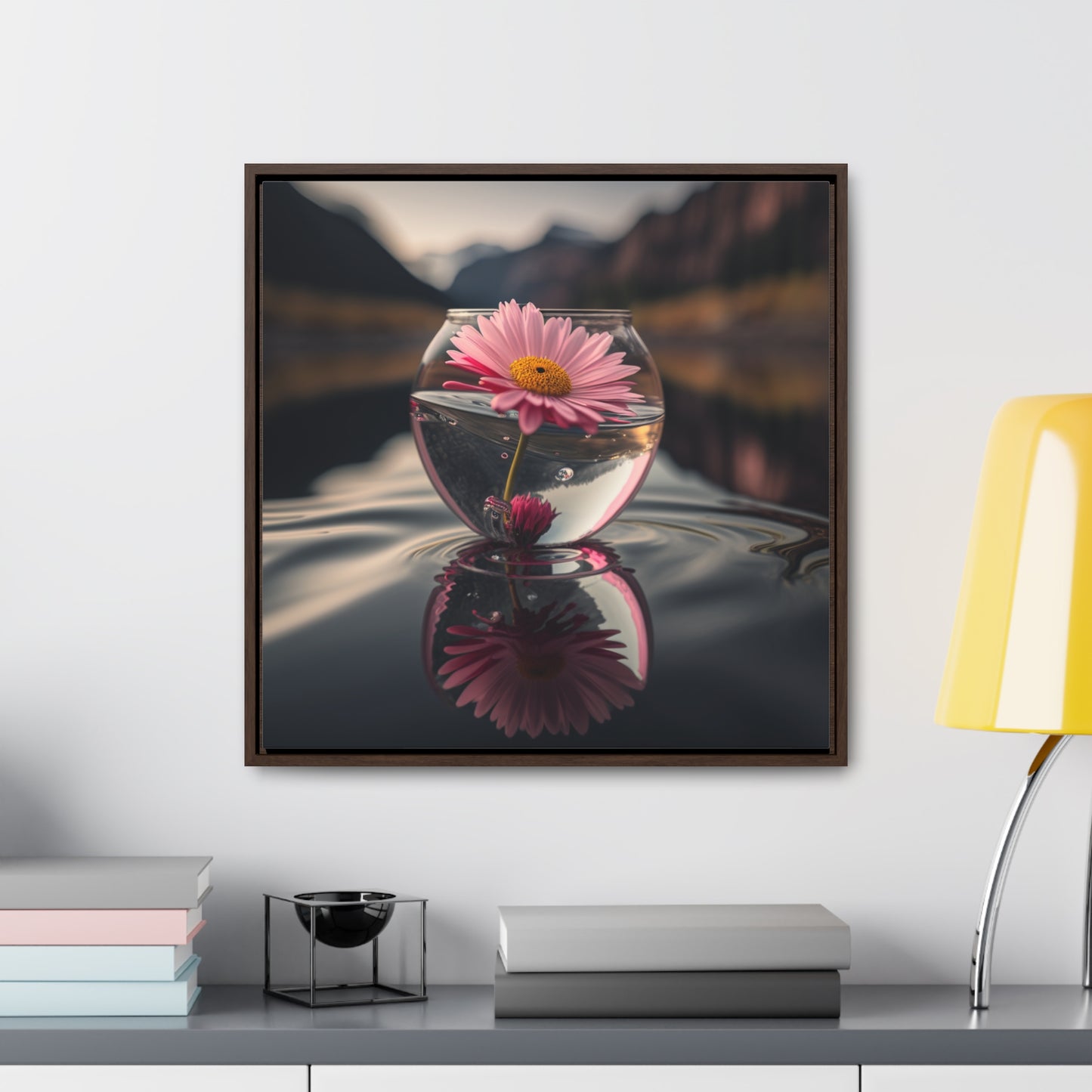 Gallery Canvas Wraps, Square Frame Daisy in a vase 2