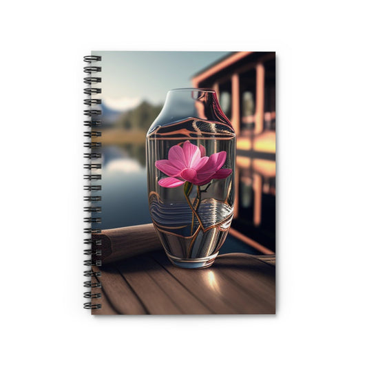 Spiral Notebook - Ruled Line Magnolia in a Glass vase 3