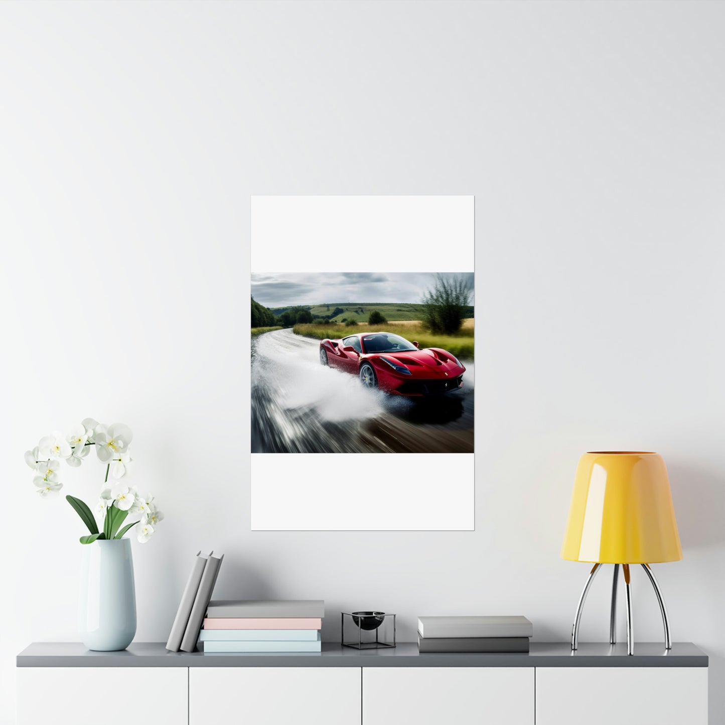 Premium Matte Vertical Posters Water Ferrari Splash 4