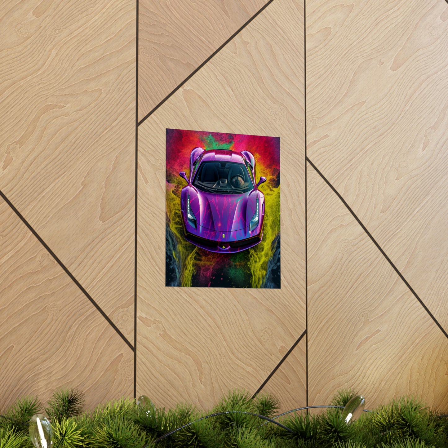 Premium Matte Vertical Posters Farrari Water 3