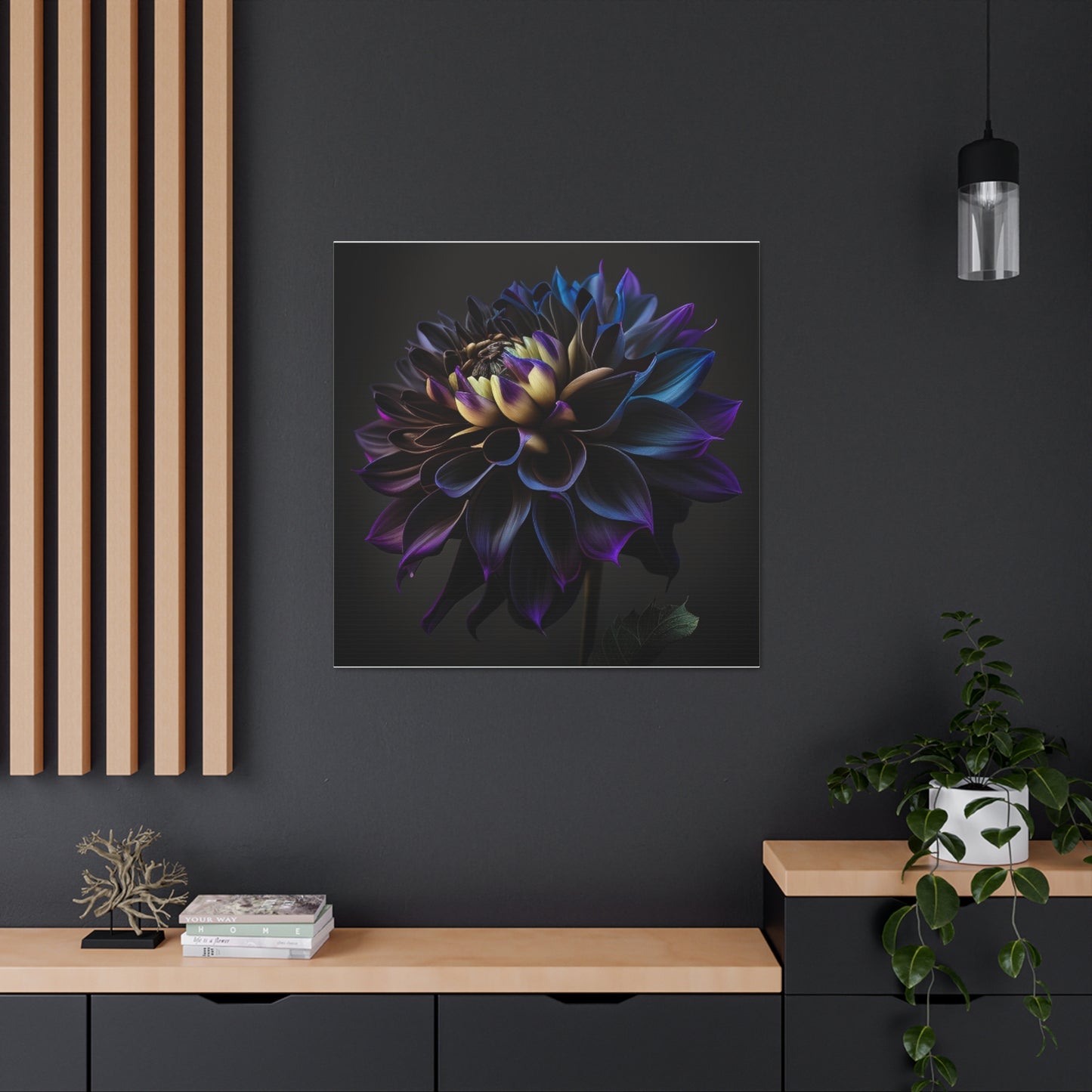 Canvas Gallery Wraps Dahlia Purple 1