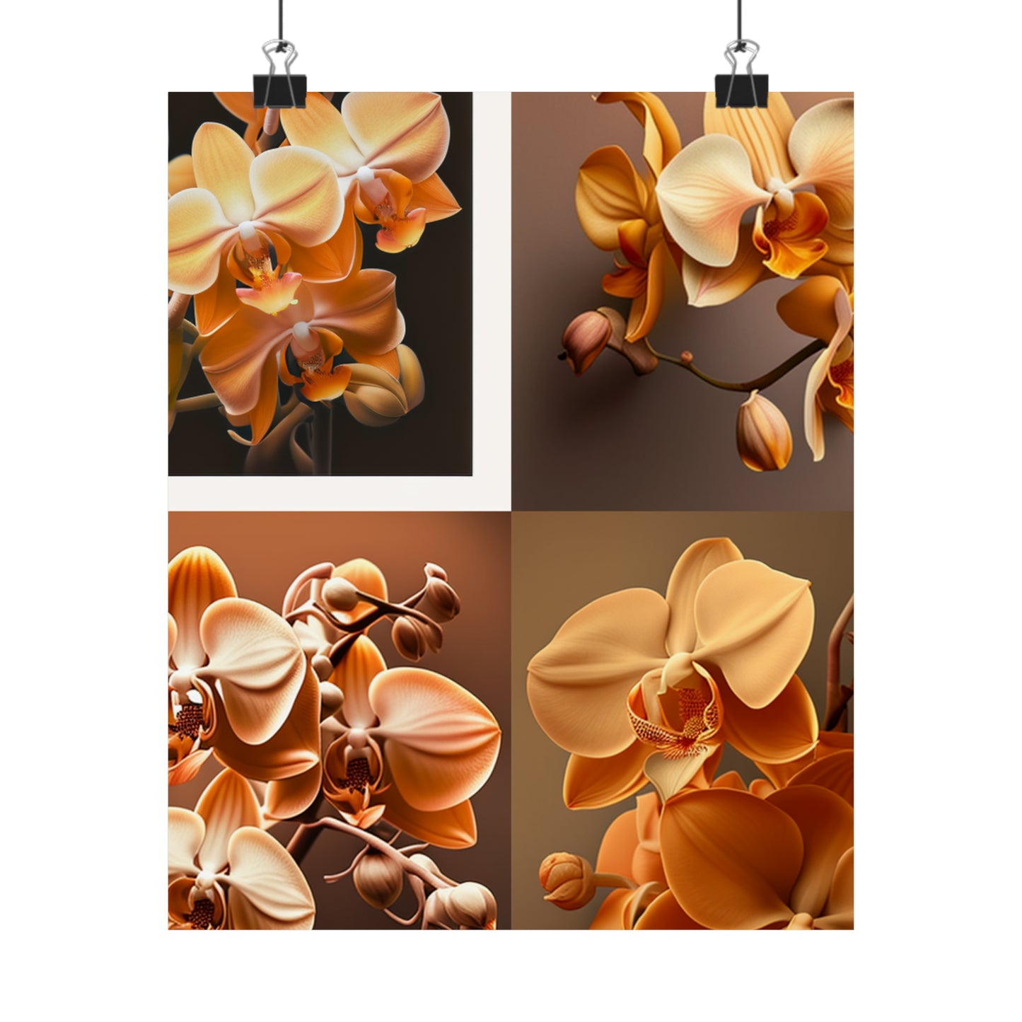 Premium Matte Vertical Posters orchid pedals 5