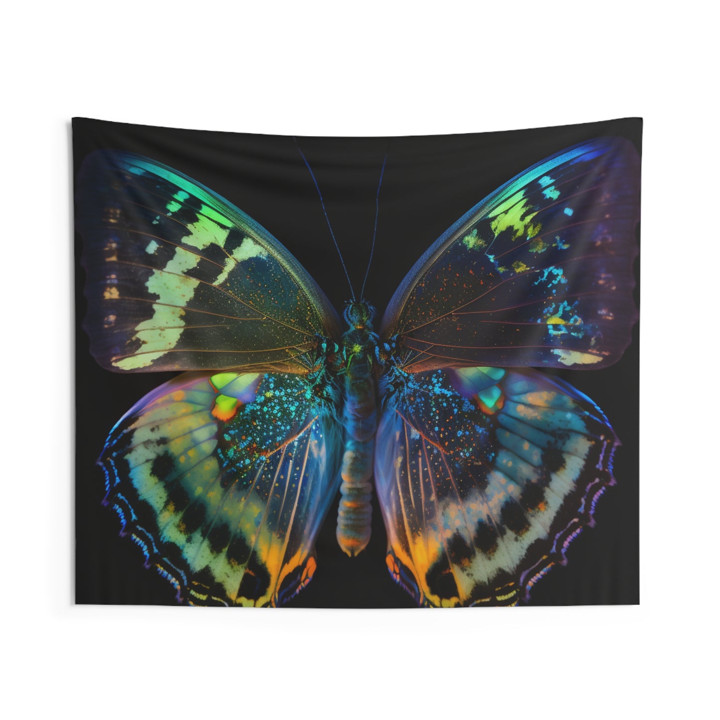 Indoor Wall Tapestries Neon Butterfly Flair 4