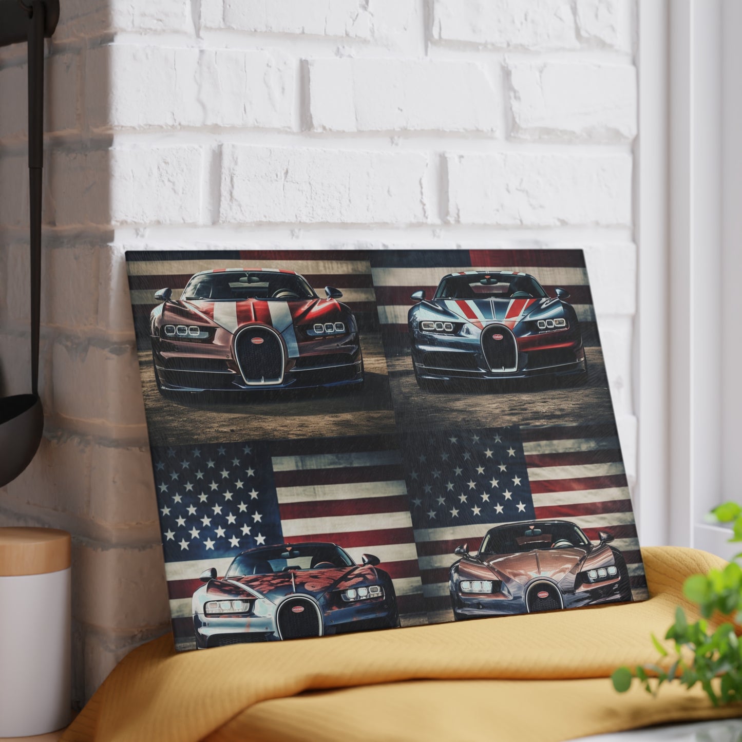 Glass Cutting Board Bugatti Flag 5