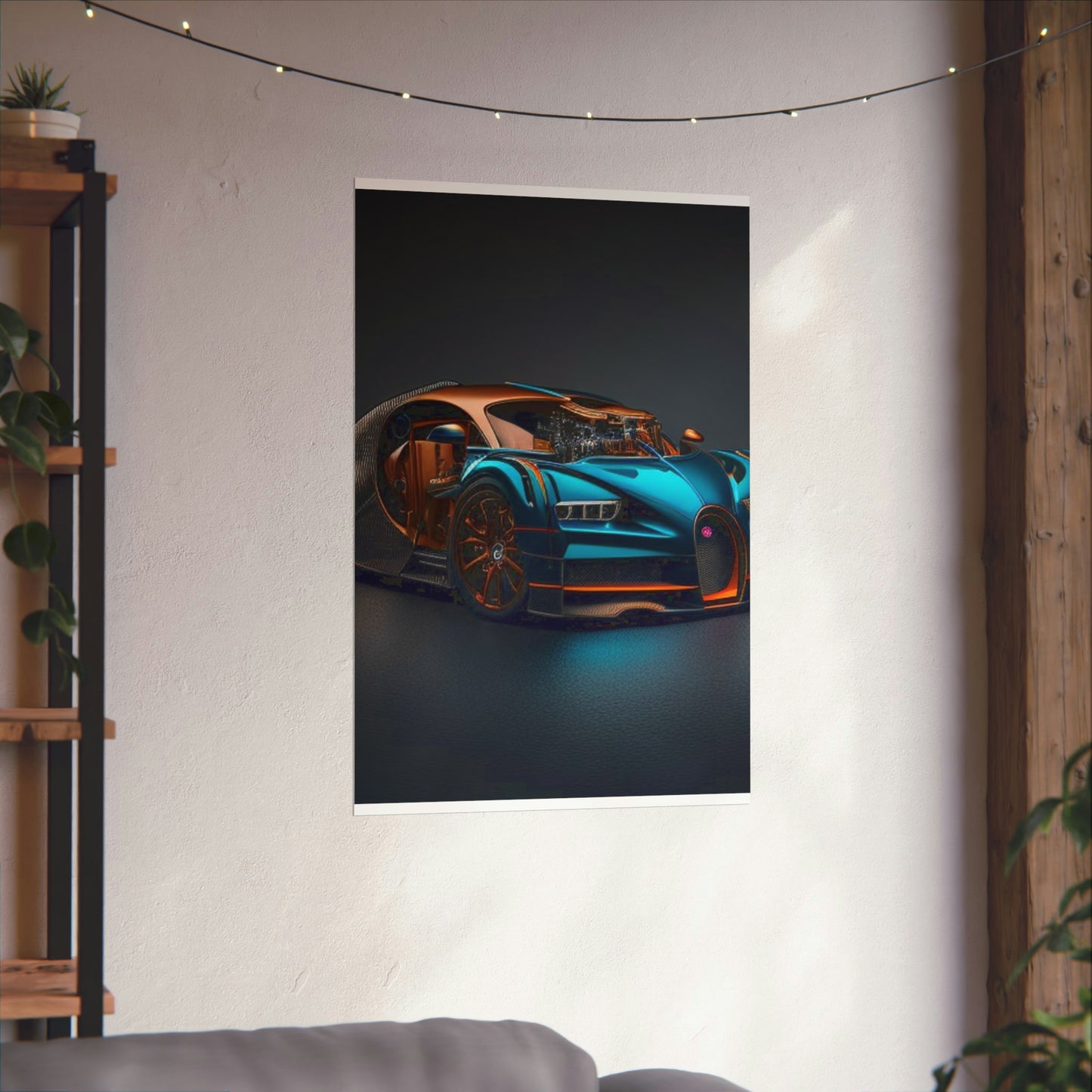 Premium Matte Vertical Posters Bugatti Blue 4