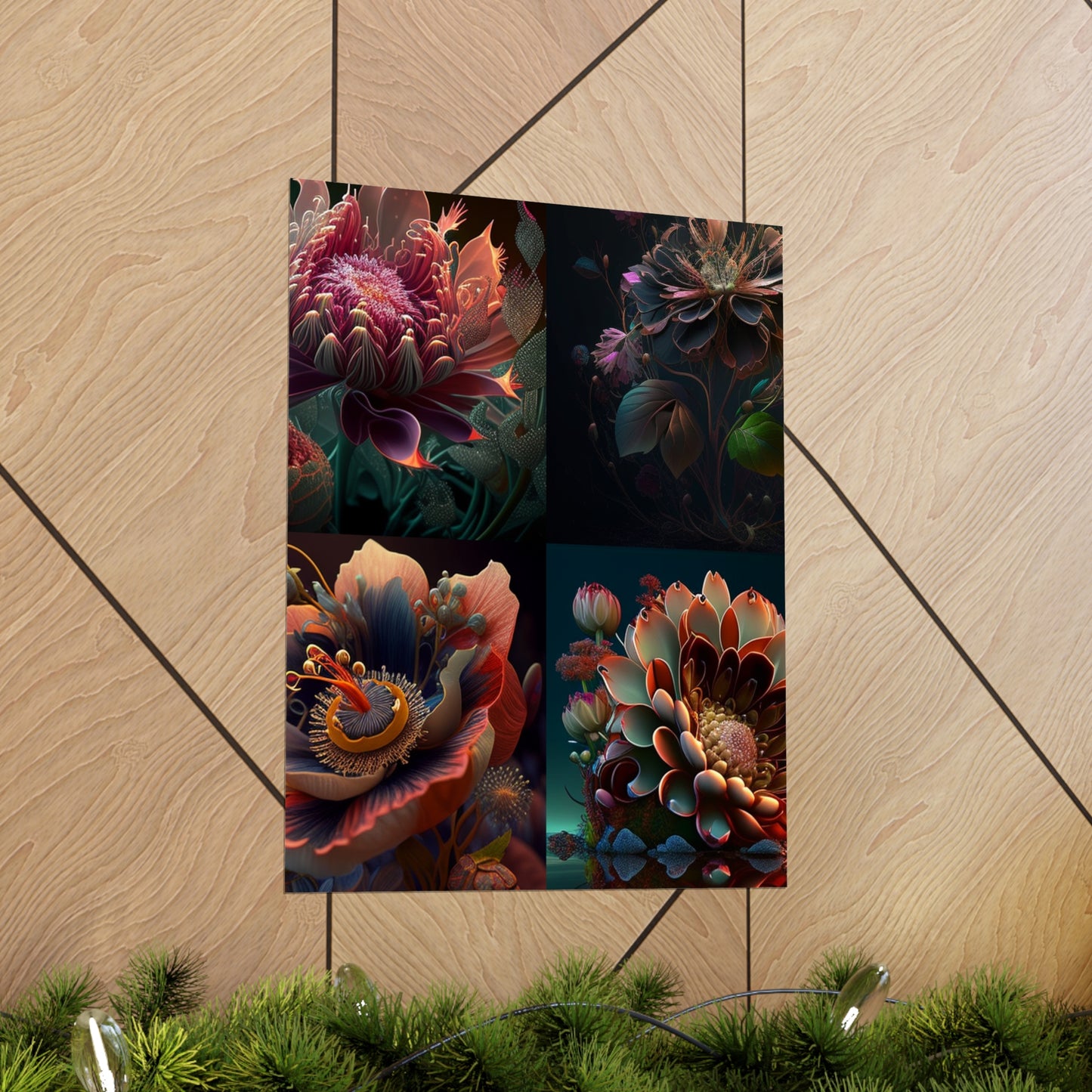 Premium Matte Vertical Posters Flower Arangment 5