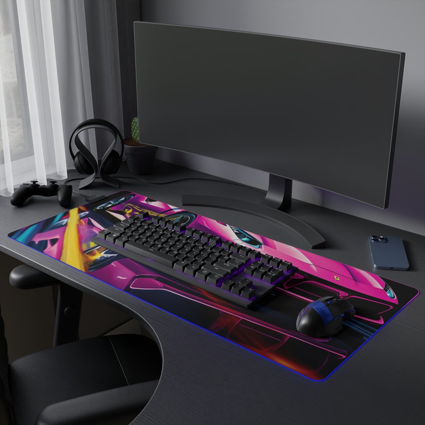 LED Gaming Mouse Pad Ferrari Flair Macro 4