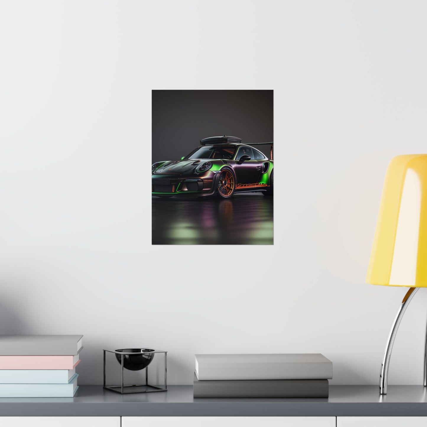 Premium Matte Vertical Posters Porsche Color 2