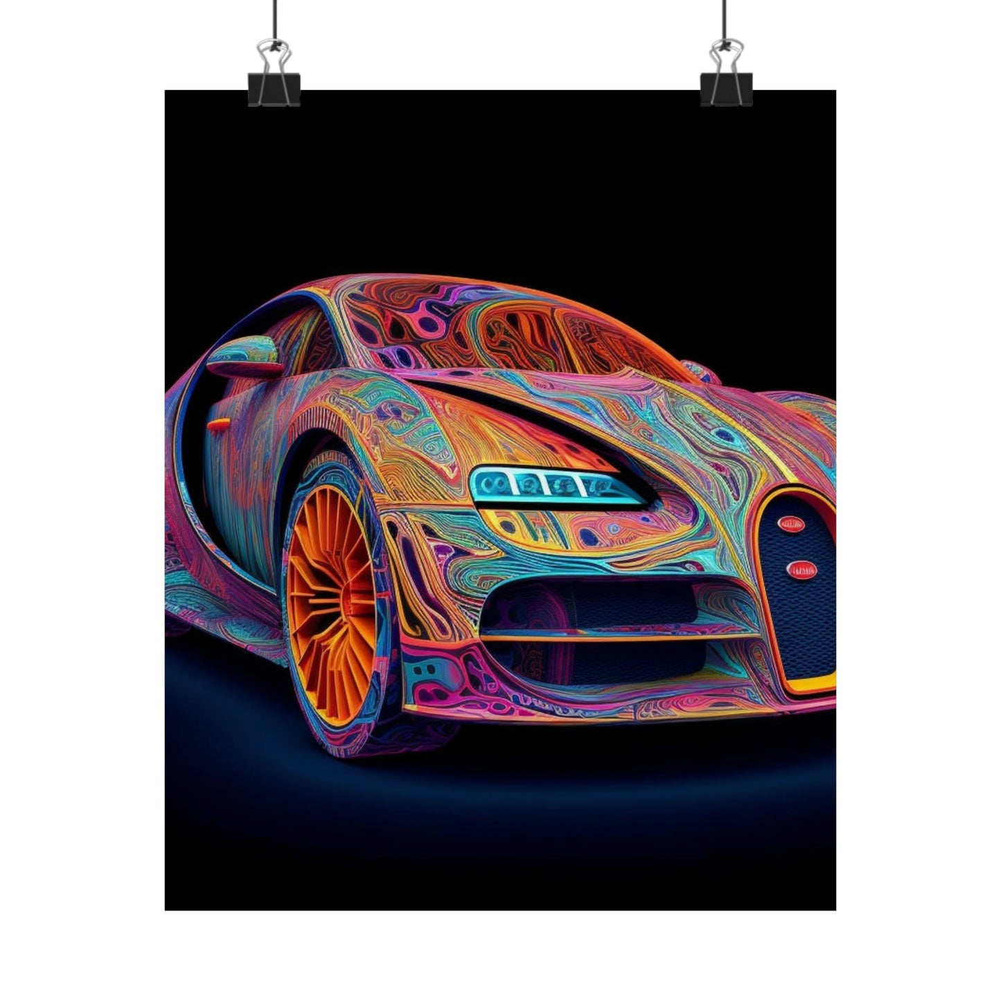 Premium Matte Vertical Posters Bugatti Abstract Concept 1