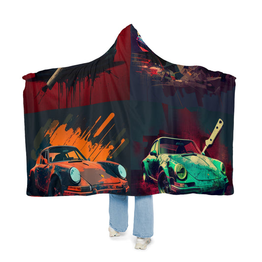 Snuggle Hooded Blanket Porsche Abstract 5