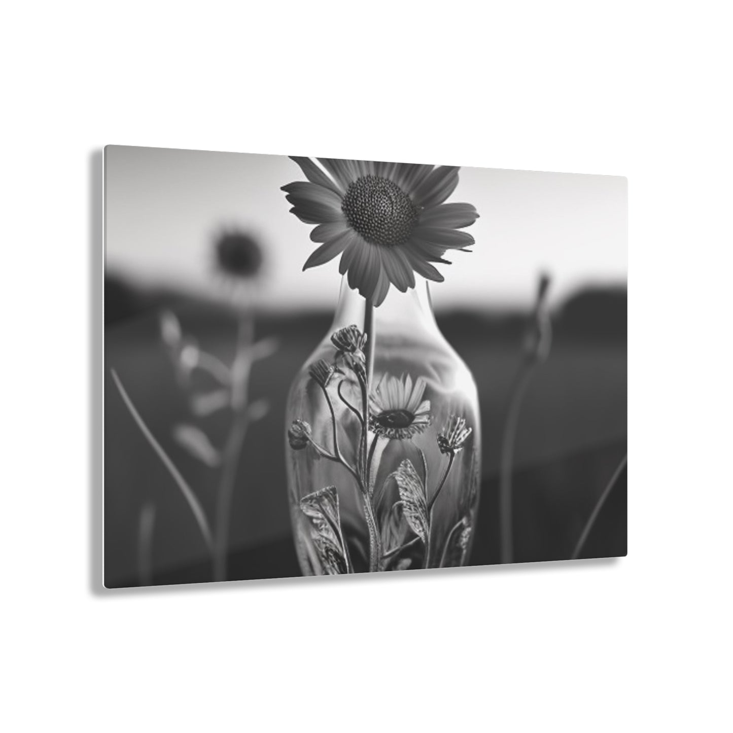 Acrylic Prints Yellw Sunflower in a vase 2