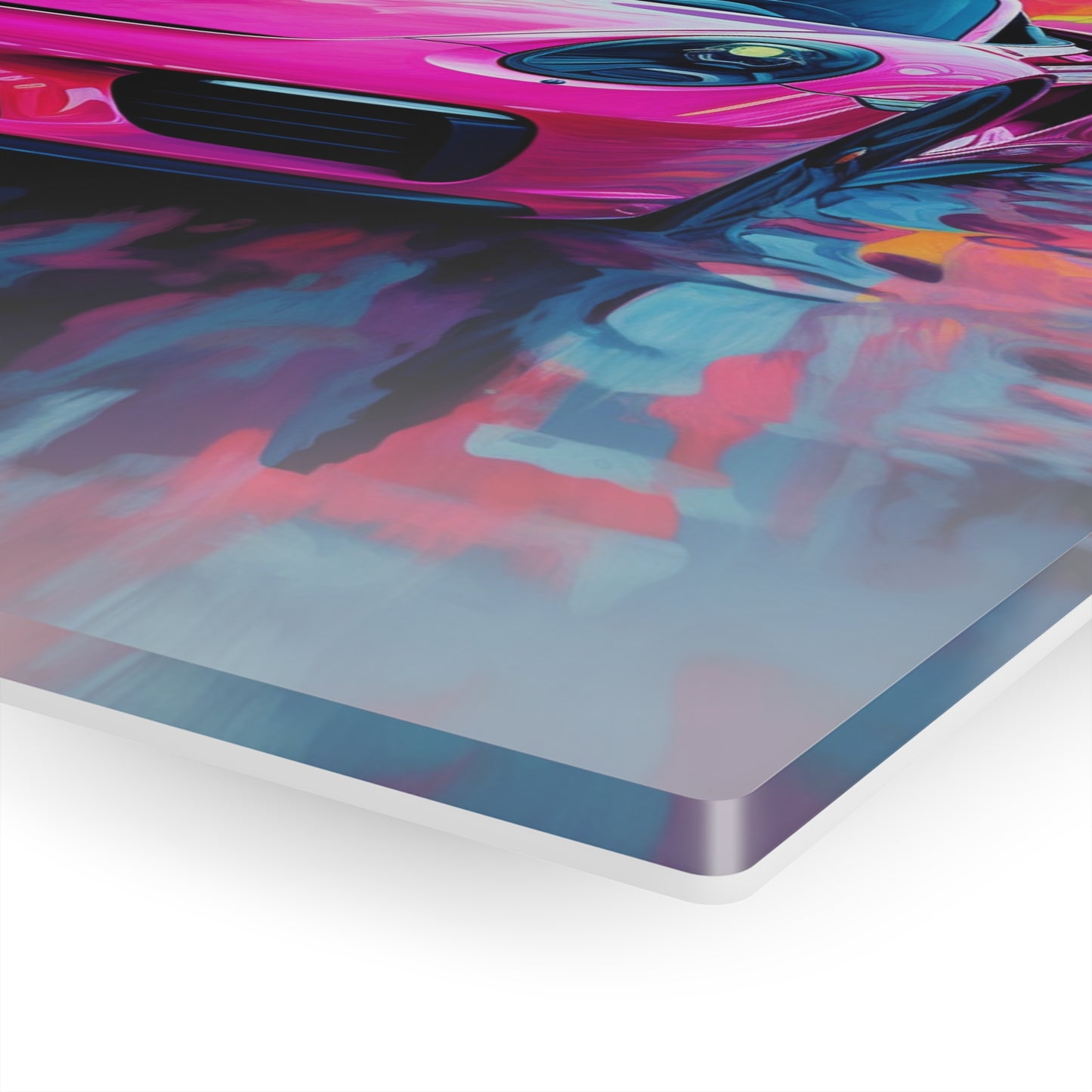 Acrylic Prints Pink Porsche water fusion 2