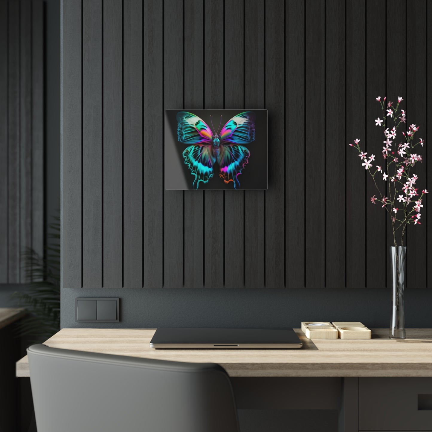 Acrylic Prints Neon Butterfly Fusion 4