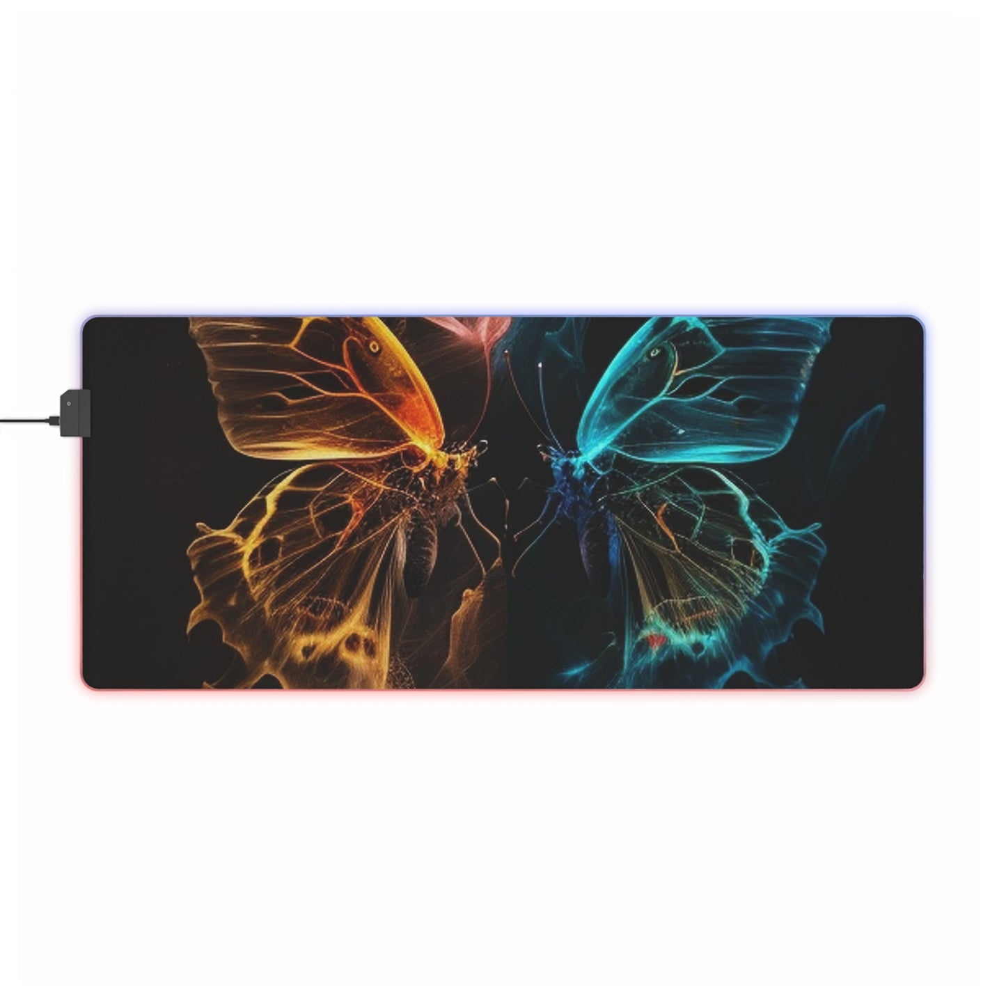 LED Gaming Mouse Pad Kiss Neon Butterfly 4