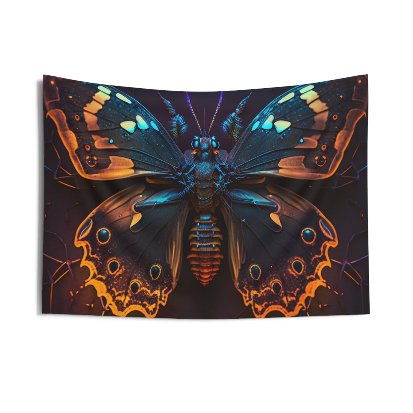 Indoor Wall Tapestries Neon Hue Butterfly 2