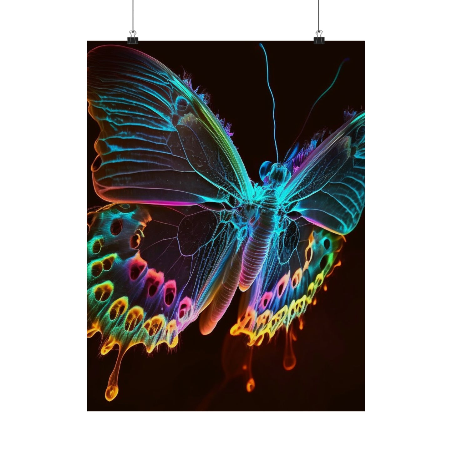 Premium Matte Vertical Posters Thermal Butterfly 2