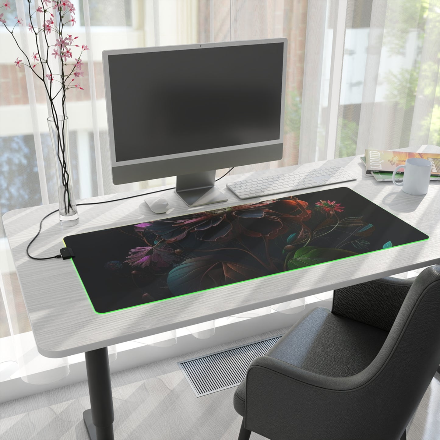 LED Gaming Mouse Pad Flower Arangment 2