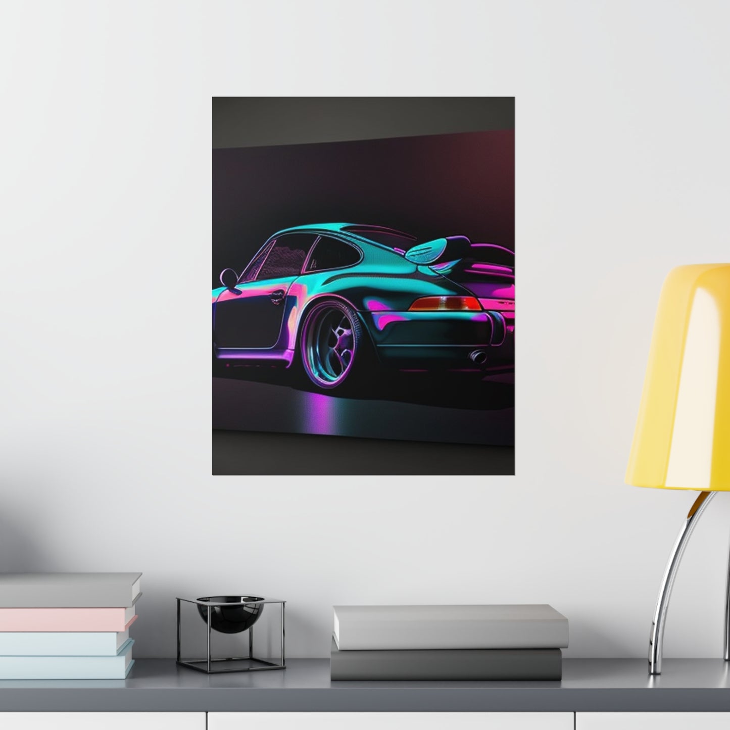 Premium Matte Vertical Posters Porsche Purple 1