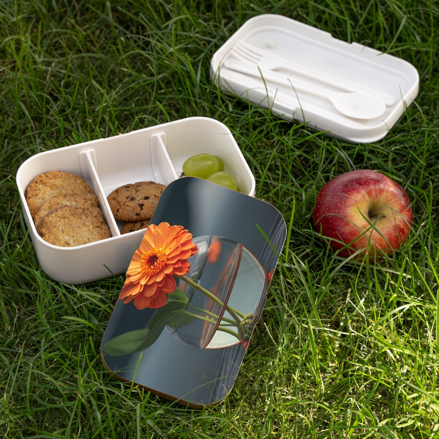 Bento Lunch Box Orange Zinnia 2