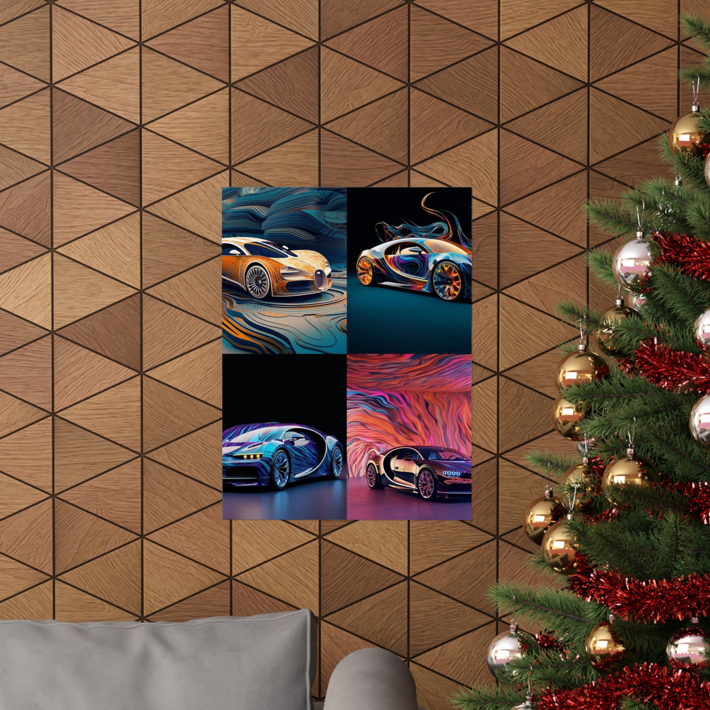 Premium Matte Vertical Posters Bugatti Abstract Flair 5