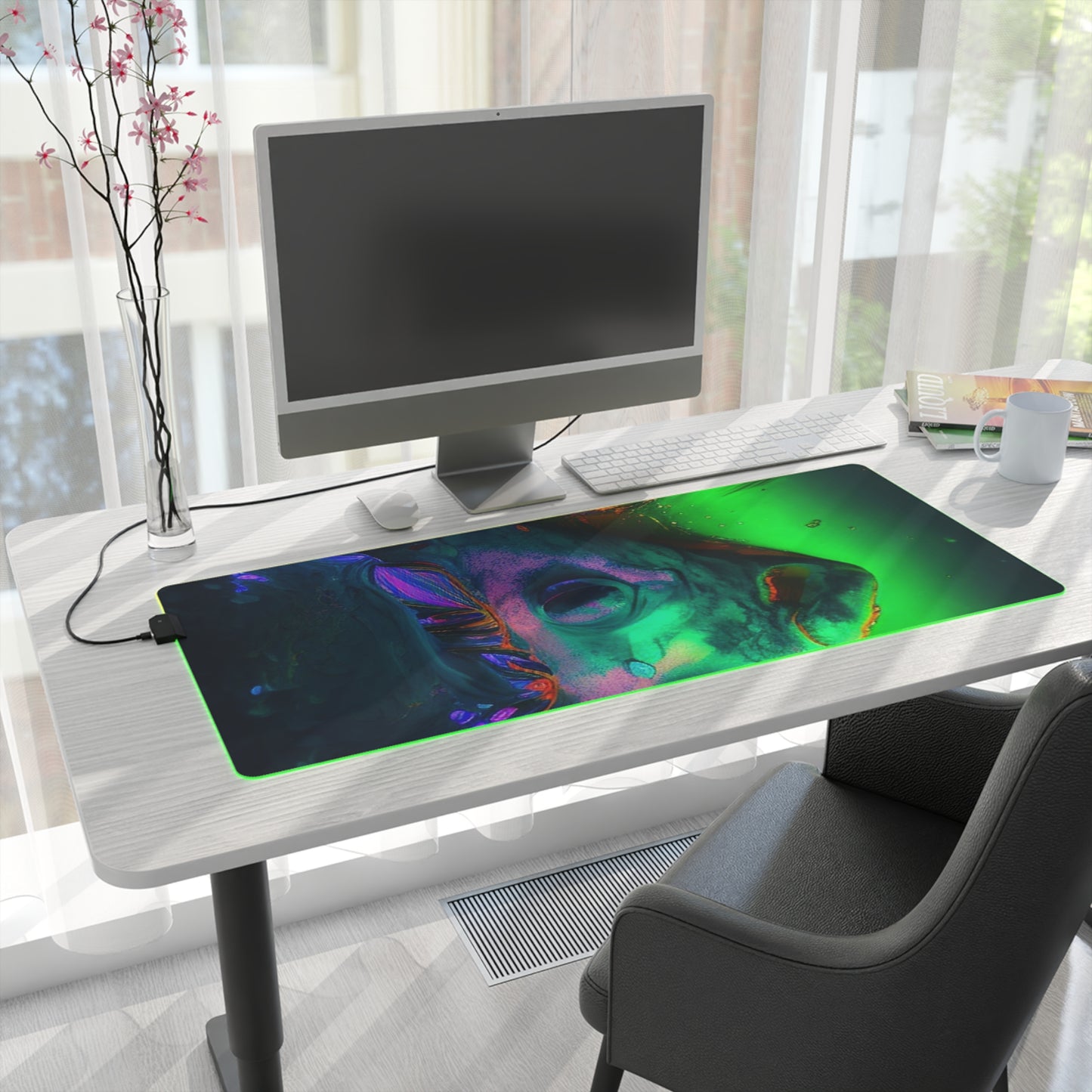 LED Gaming Mouse Pad Florescent Glow 1