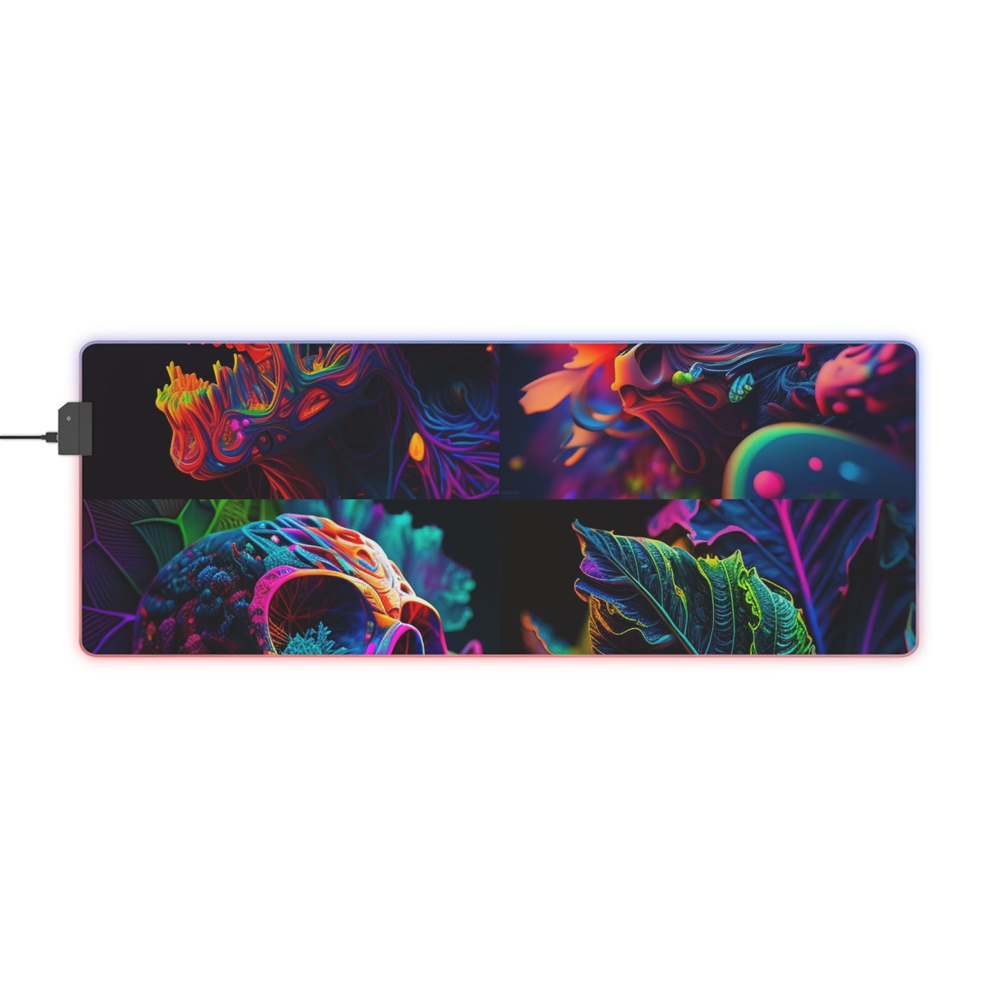 LED Gaming Mouse Pad Florescent Skull Death 5