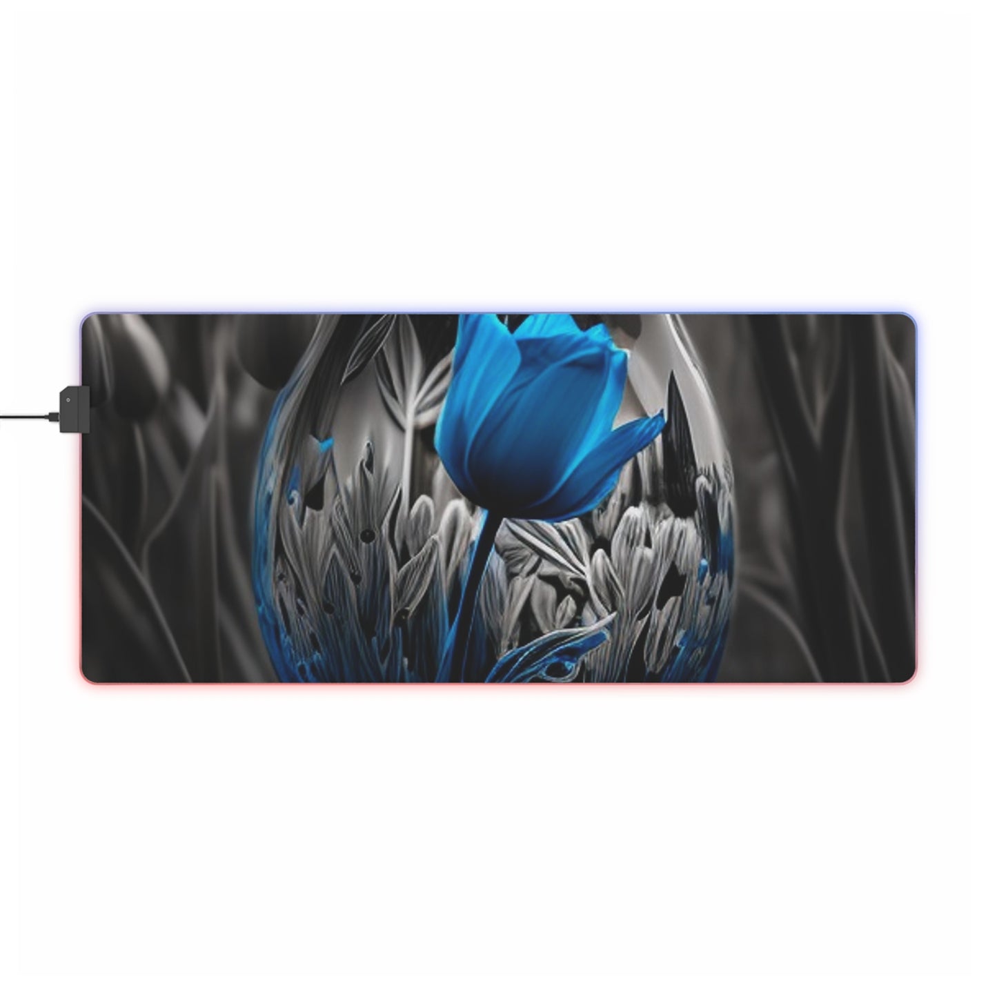 LED Gaming Mouse Pad Tulip Blue 1