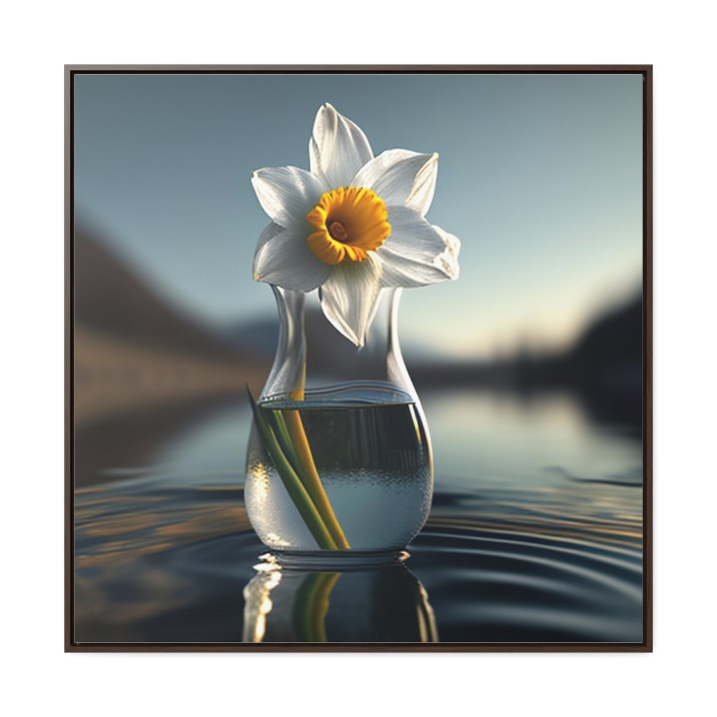 Gallery Canvas Wraps, Square Frame Daffodil 3