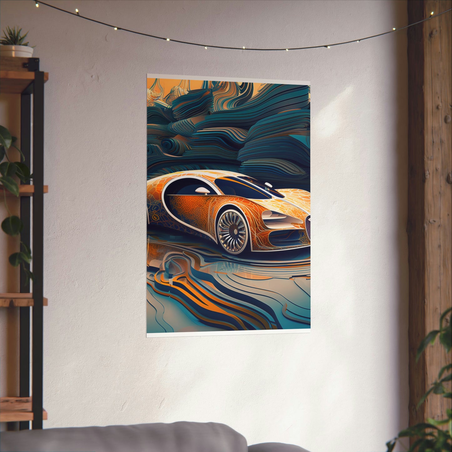 Premium Matte Vertical Posters Bugatti Abstract Flair 1